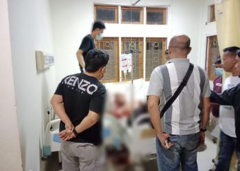 Seorang pria berinisial ED jadi korban pembacokan orang tak dikenal di Jalan Malaka, tepatnya jalan tembusan menuju Masjid Al-Alam depan RSUD Kota Kendari. (Foto : ist)