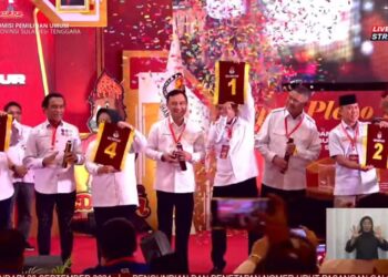 Pilgub Sultra: Ruksamin-Sjafei Nomor 1, ASR-Hugua Nomor 2, La-Ida Nomor 3 dan Tina-Ihsan Nomor 4