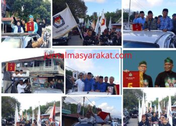 Enam Calon Bupati dan Wakil Bupati Buton Diarak Keliling Ibukota