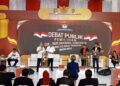 Debat Perdana Pilgub Sultra, Empat Kandidat Gubernur Pamer Program di Sektor Pendidikan dan Kesehatan