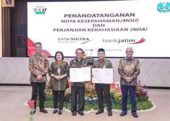 Lebarkan Sayap Bisnis, Bank Sultra Teken MoU dan NDA dengan Bank Jatim