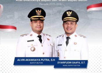 Dilantik Presiden Prabowo, Alvin Akawijaya Putra – Syarifudin Saafa Resmi Jadi Nahkoda Baru Buton