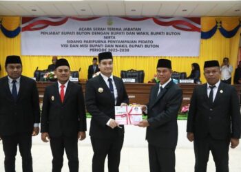 Sertijab Bupati dan Wakil Bupati Buton, Alvin Paparkan Visi Misi dan 10 Program Prioritas