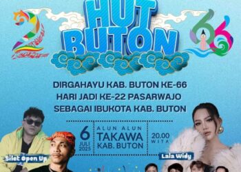 Biaya Dari Kantong Pribadi, Bupati Alvin Kembali Datangkan Artis Meriahkan HUT Buton Ke-66 dan Hari Jadi Pasarwajo Ke-22